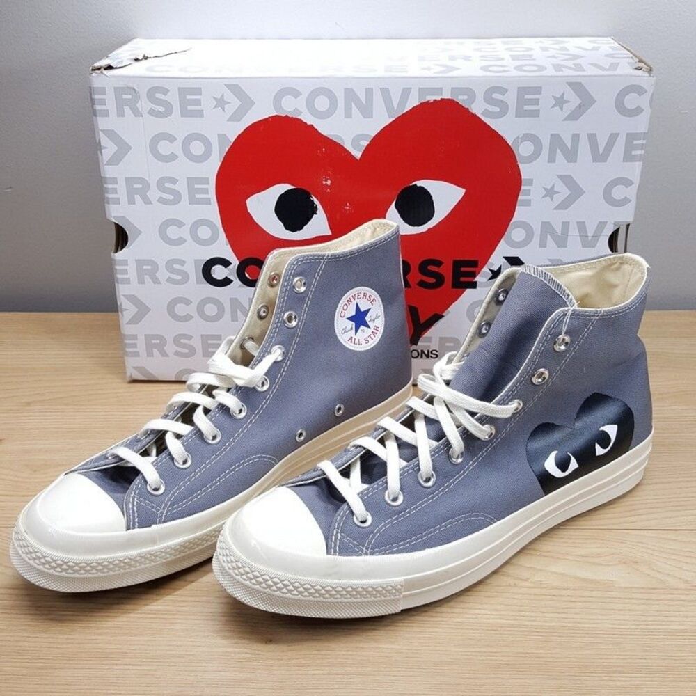 Converse Comme des Garcons Sneakers Mens Size 12 Grey Chuck Taylor 70 High Top